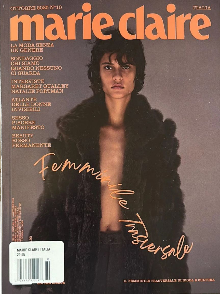 MARIE CLAIRE ITALY magazine side cover  October 2025