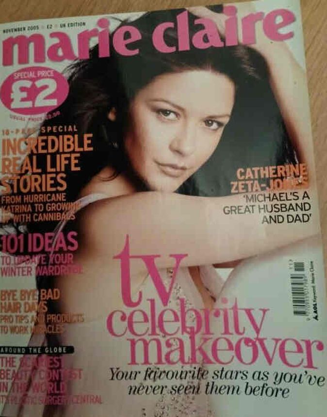 MARIE CLAIRE UK magazine side cover  November 2005