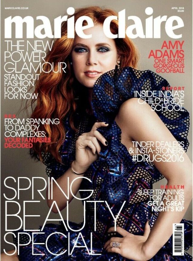 MARIE CLAIRE UK magazine side cover  April 2016