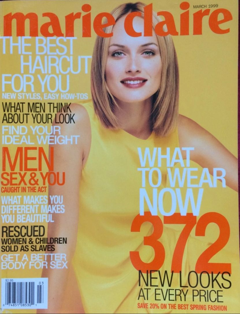 MARIE CLAIRE USA magazine side cover  March 1999