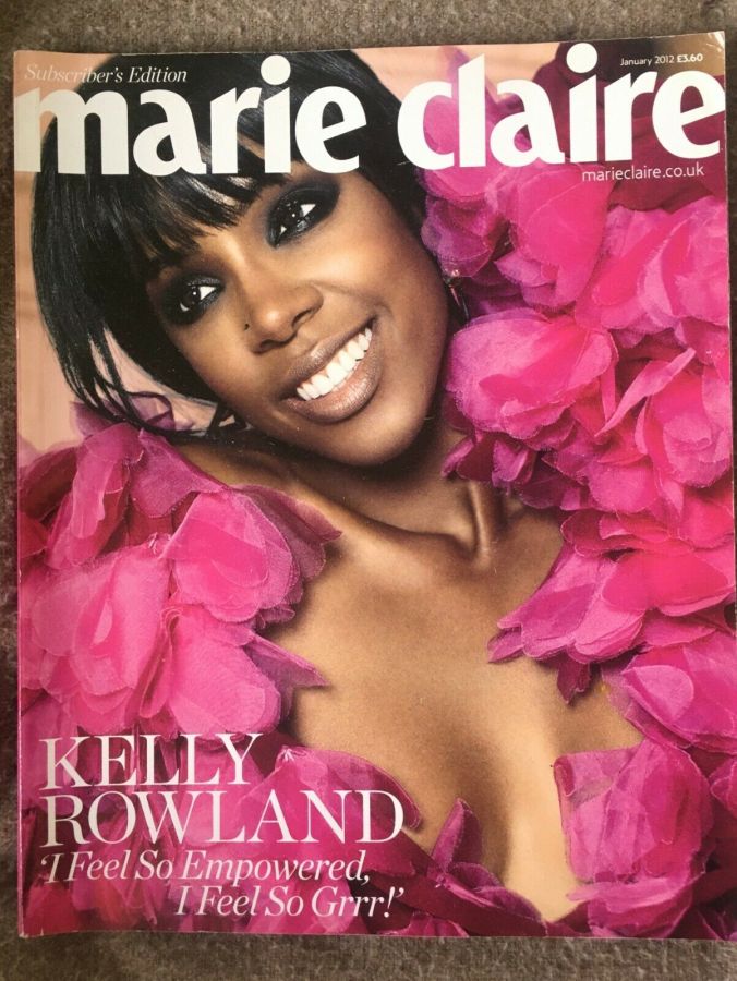 MARIE CLAIRE UK magazine side cover  January 2012