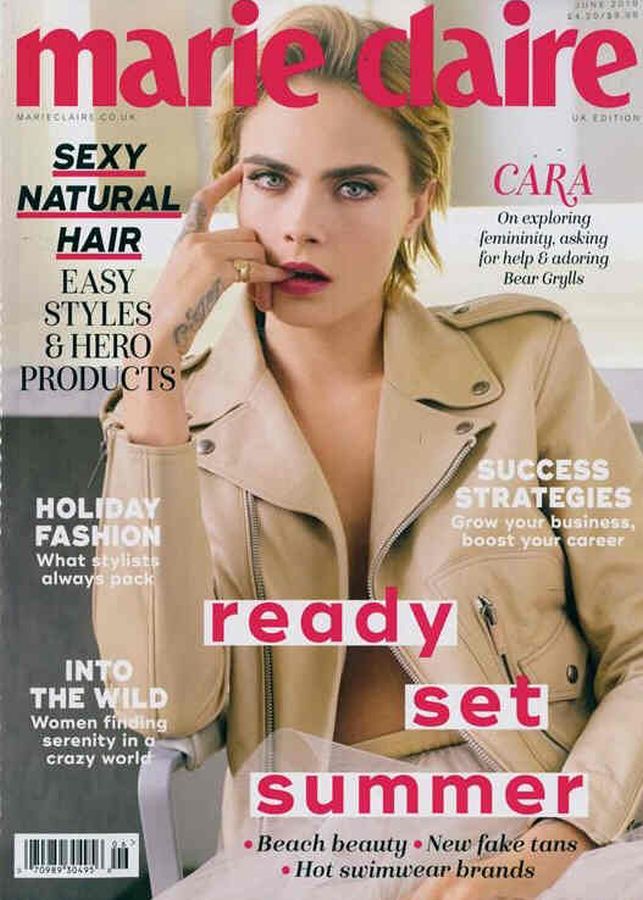 MARIE CLAIRE UK magazine side cover  June 2019