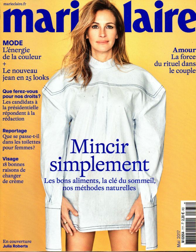 MARIE CLAIRE FRANCE magazine side cover  May 2017