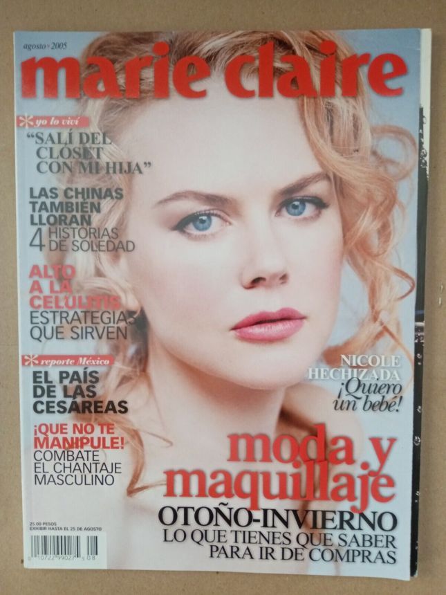 MARIE CLAIRE MEXICO magazine side cover  August 2005