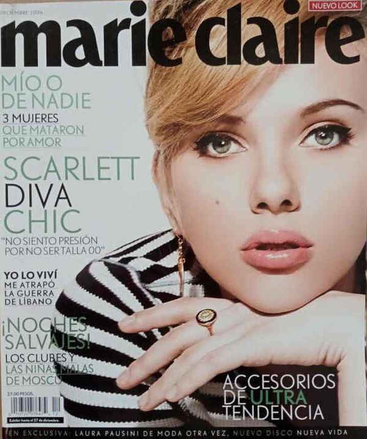 MARIE CLAIRE MEXICO magazine side cover  December 2006