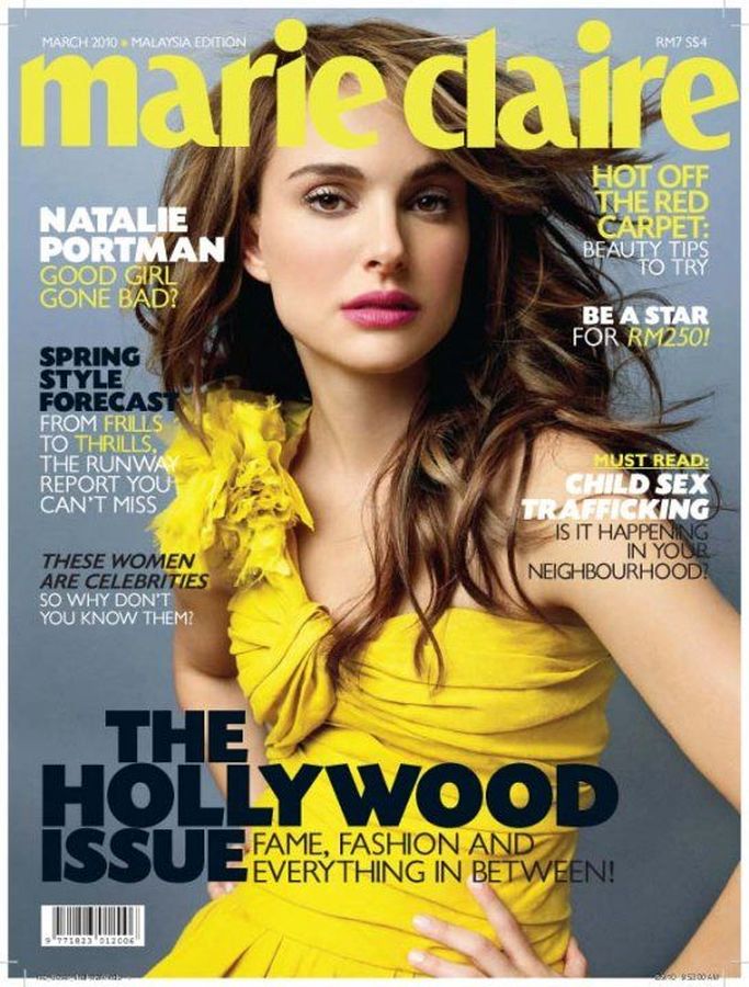 MARIE CLAIRE MALAYSIA magazine side cover  March 2010