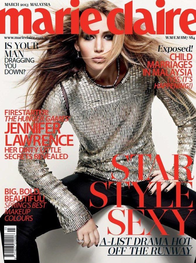 MARIE CLAIRE MALAYSIA magazine side cover  March 2013