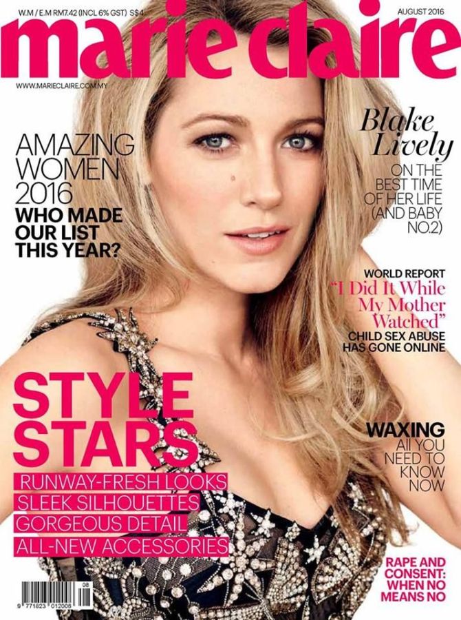 MARIE CLAIRE MALAYSIA magazine side cover  August 2016