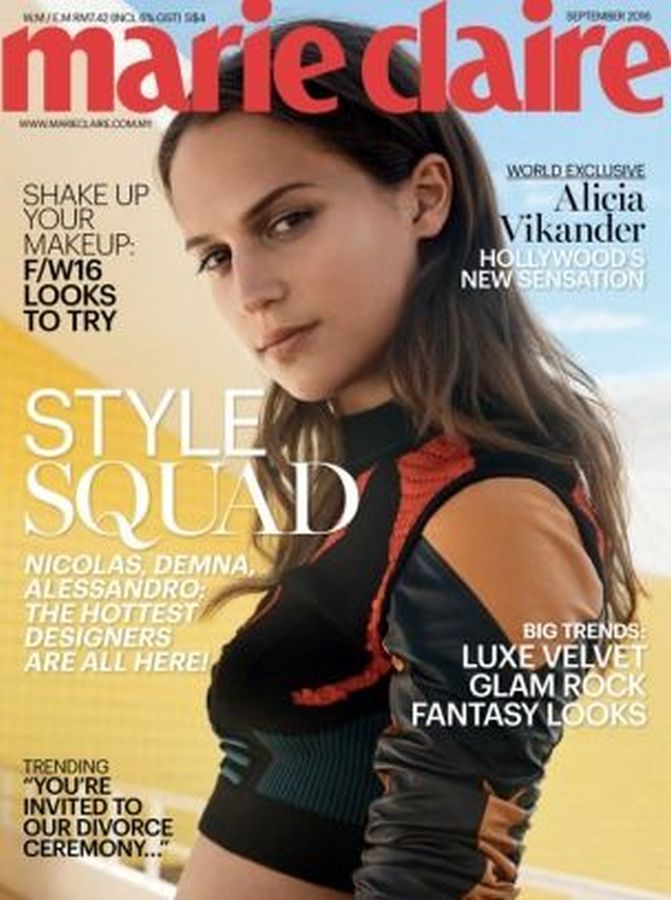 MARIE CLAIRE MALAYSIA magazine side cover  September 2016