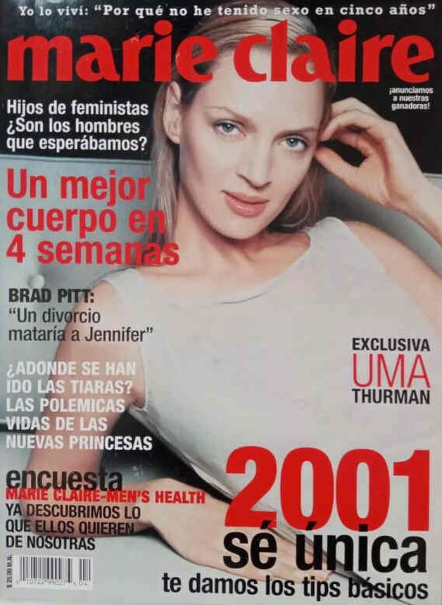 MARIE CLAIRE MEXICO magazine side cover  April 2001