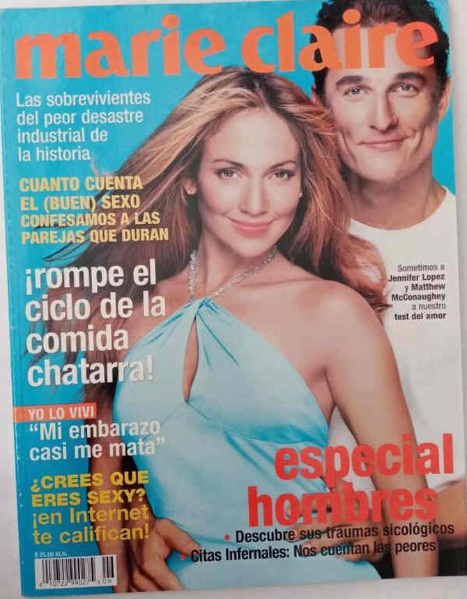 MARIE CLAIRE MEXICO magazine side cover  June 2001