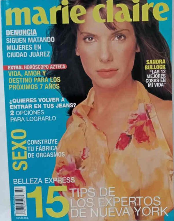 MARIE CLAIRE MEXICO magazine side cover  July 2002