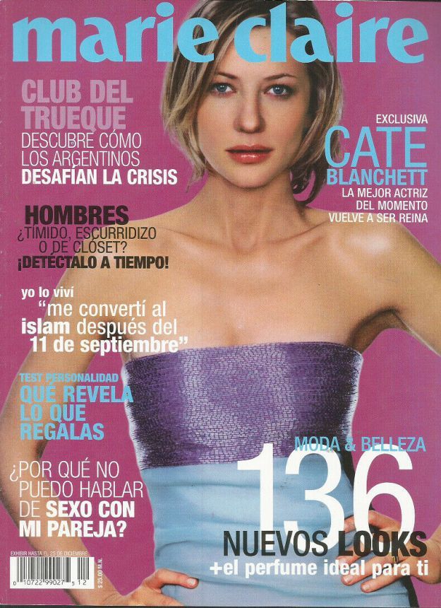 MARIE CLAIRE MEXICO magazine side cover  December 2002