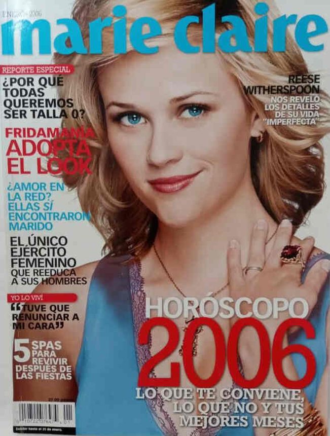 MARIE CLAIRE MEXICO magazine side cover  January 2006