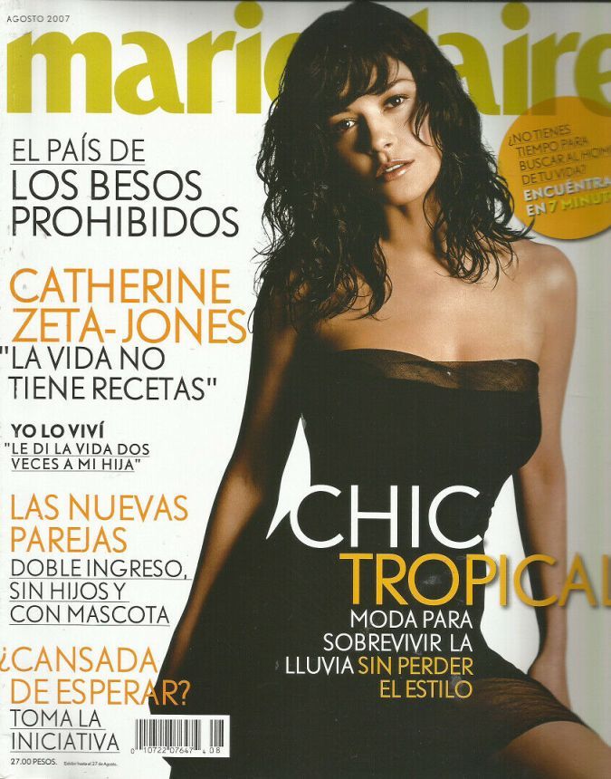MARIE CLAIRE MEXICO magazine side cover  August 2007