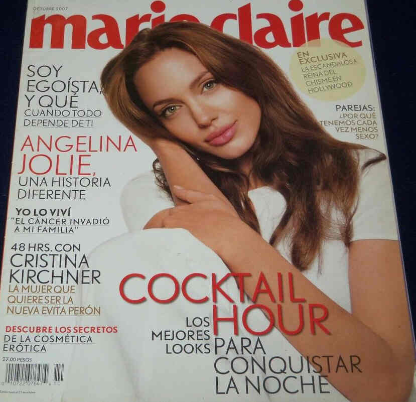 MARIE CLAIRE MEXICO magazine side cover  October 2007