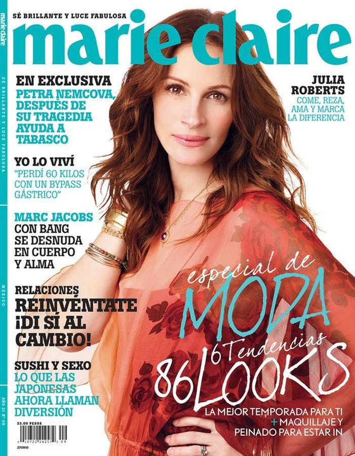 MARIE CLAIRE MEXICO magazine side cover  September 2010