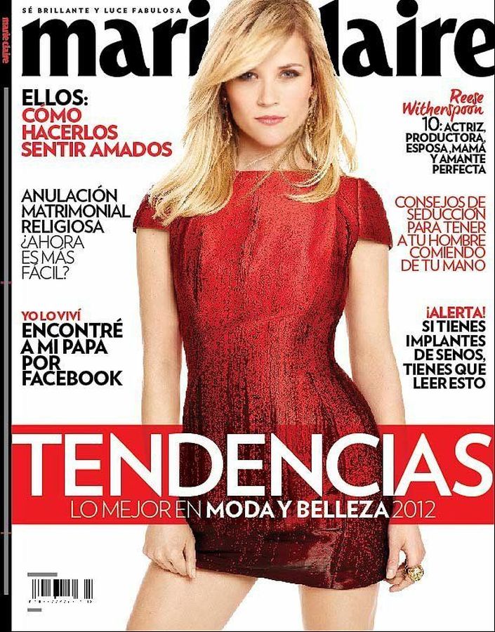 MARIE CLAIRE MEXICO magazine side cover  March 2012