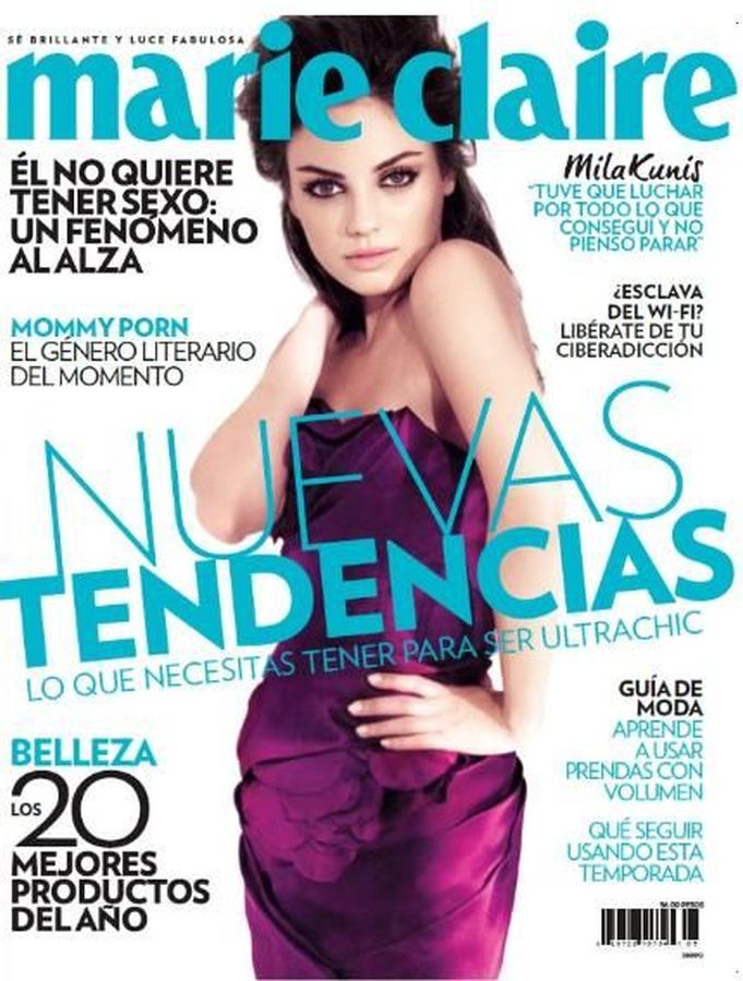 MARIE CLAIRE MEXICO magazine side cover  September 2012