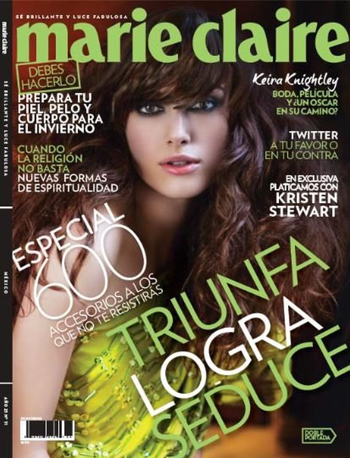 MARIE CLAIRE MEXICO magazine side cover  November 2012