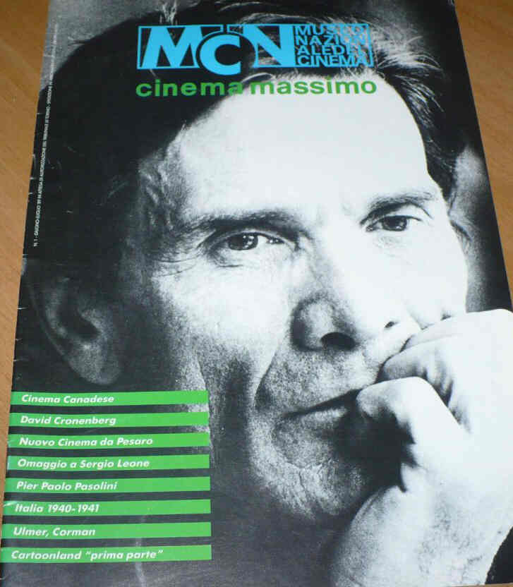 MUSEO NAZIONALE DEL CINEMA magazine side cover Issue 1  June/July 1989