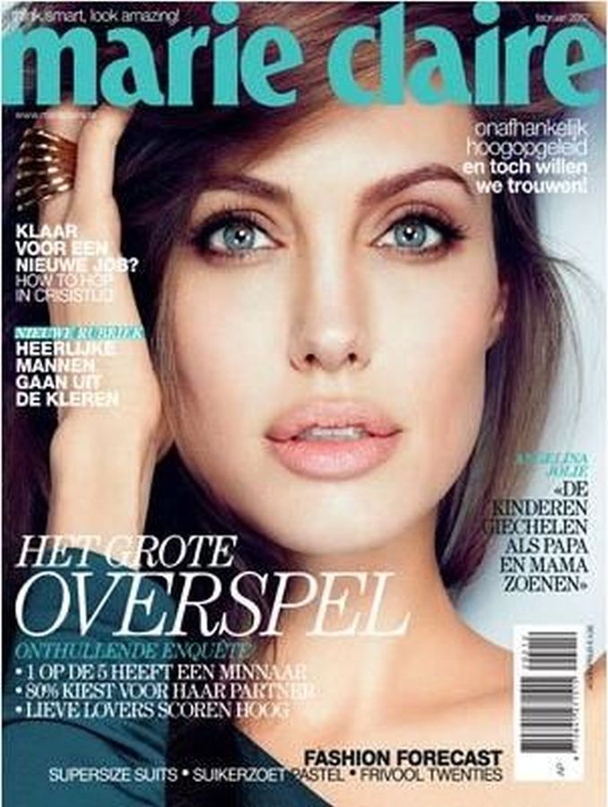 MARIE CLAIRE NETHERLANDS magazine side cover  February 2012