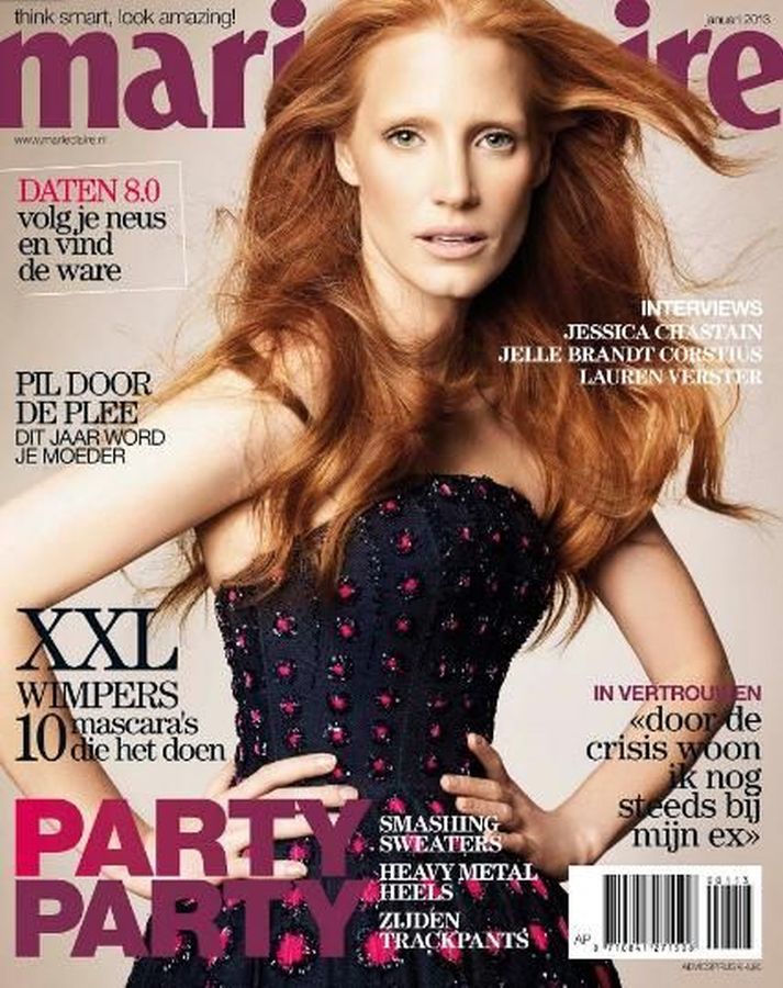 MARIE CLAIRE NETHERLANDS magazine side cover  January 2013