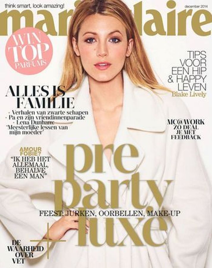 MARIE CLAIRE NETHERLANDS magazine side cover  December 2014