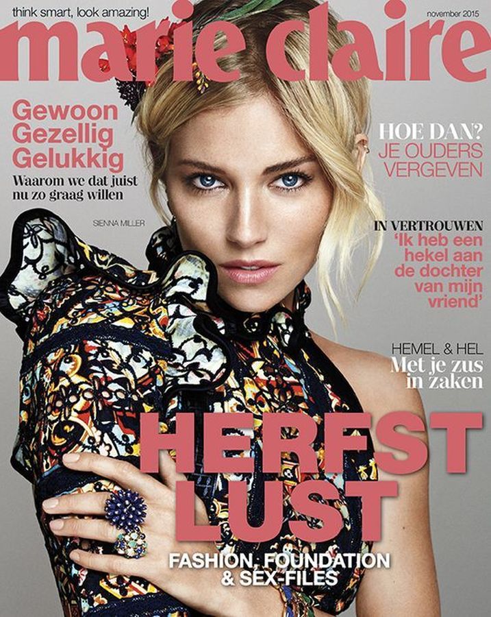 MARIE CLAIRE NETHERLANDS magazine side cover  November 2015