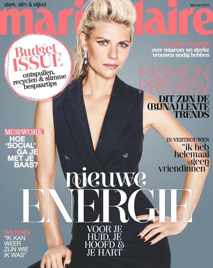 MARIE CLAIRE NETHERLANDS magazine side cover  February 2016
