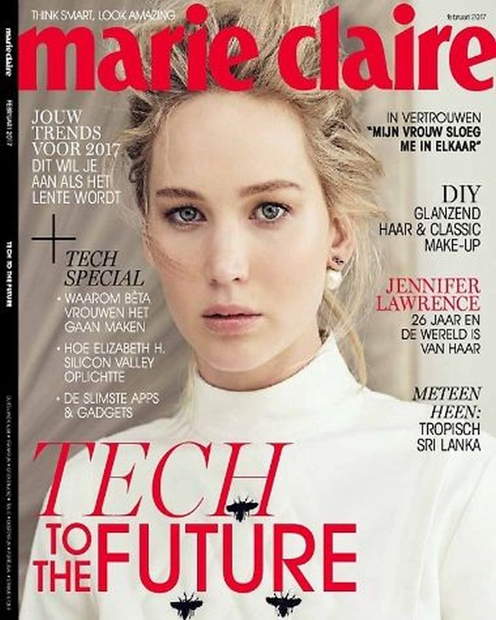 MARIE CLAIRE NETHERLANDS magazine side cover  February 2017