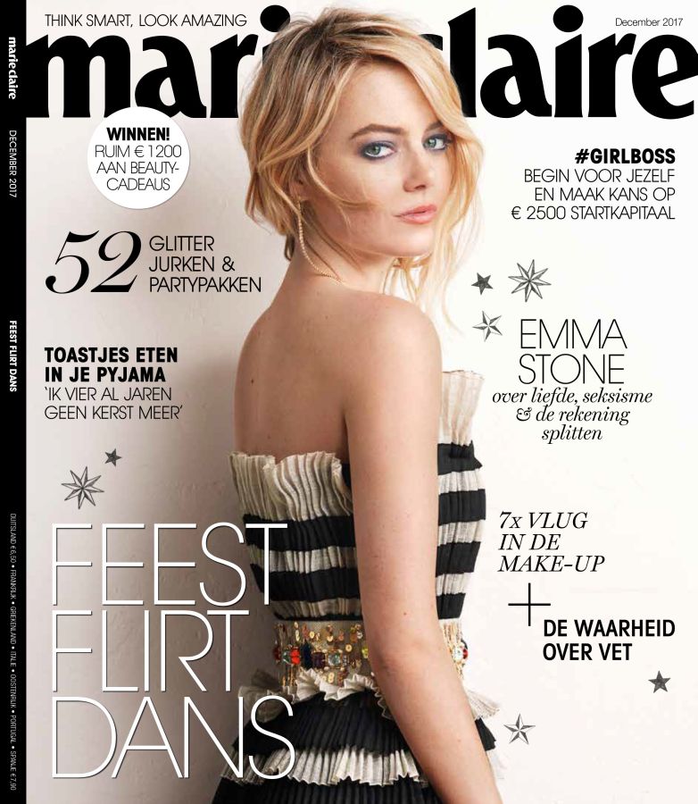 MARIE CLAIRE NETHERLANDS magazine side cover  December 2017
