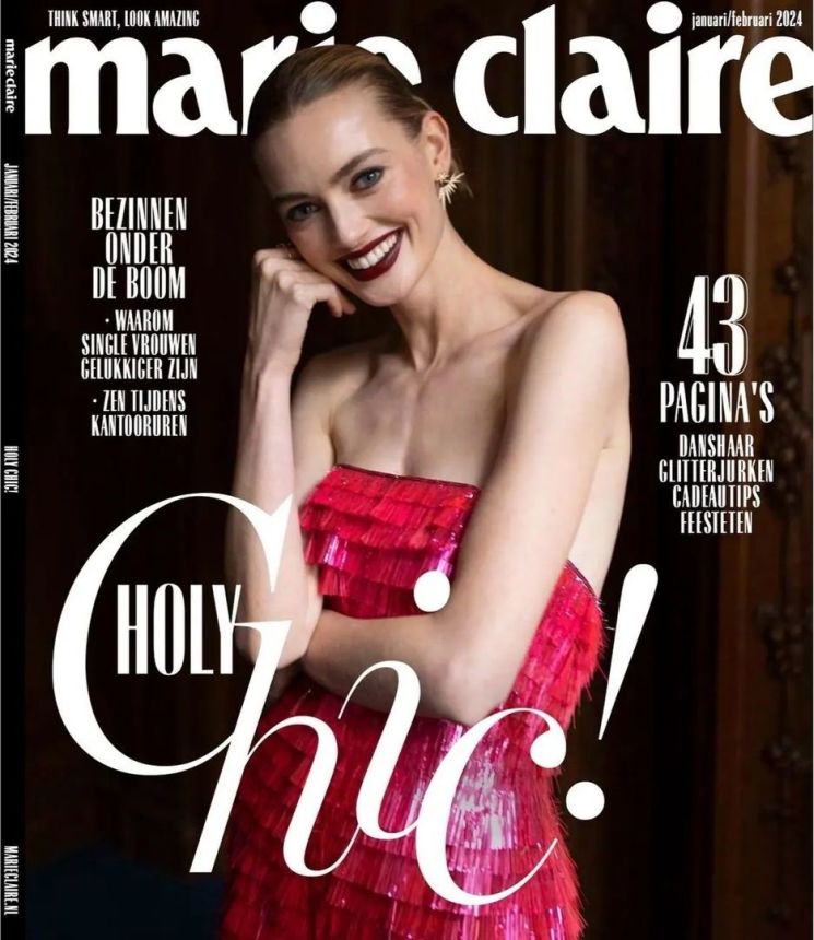 MARIE CLAIRE NETHERLANDS magazine side cover  January/February 2024