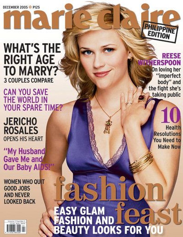 MARIE CLAIRE PHILIPPINES magazine side cover  December 2005
