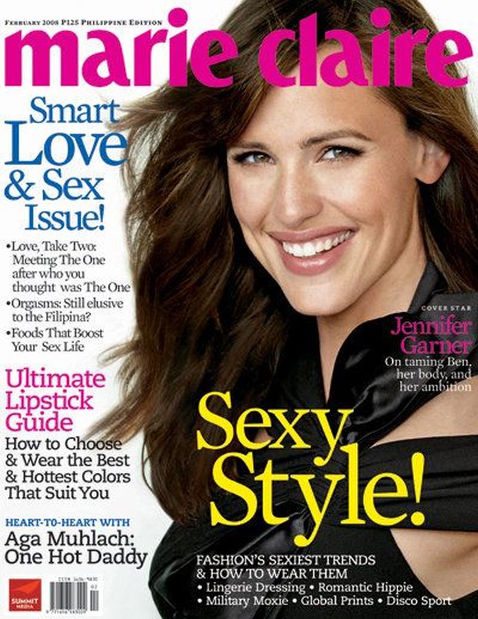 MARIE CLAIRE PHILIPPINES magazine side cover  February 2008