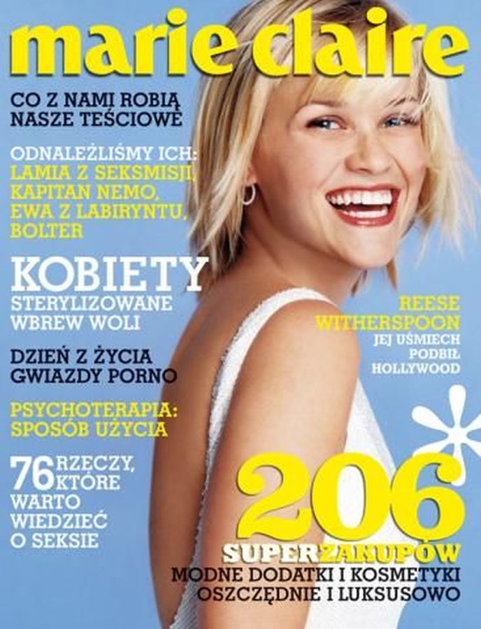MARIE CLAIRE POLAND magazine side cover  September 2001