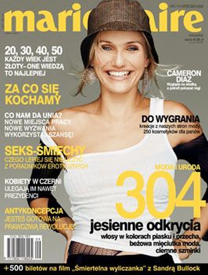 MARIE CLAIRE POLAND magazine side cover  March 2002