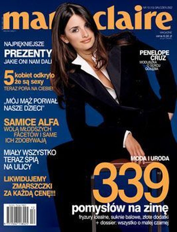 MARIE CLAIRE POLAND magazine side cover  November 2002