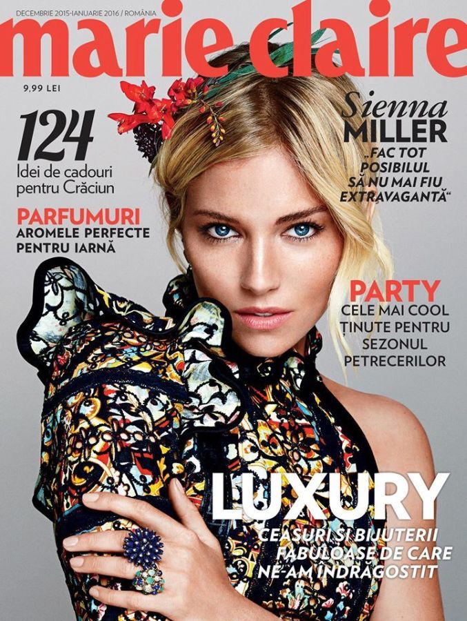 MARIE CLAIRE ROMANIA magazine side cover  December 2015/ January 2016 