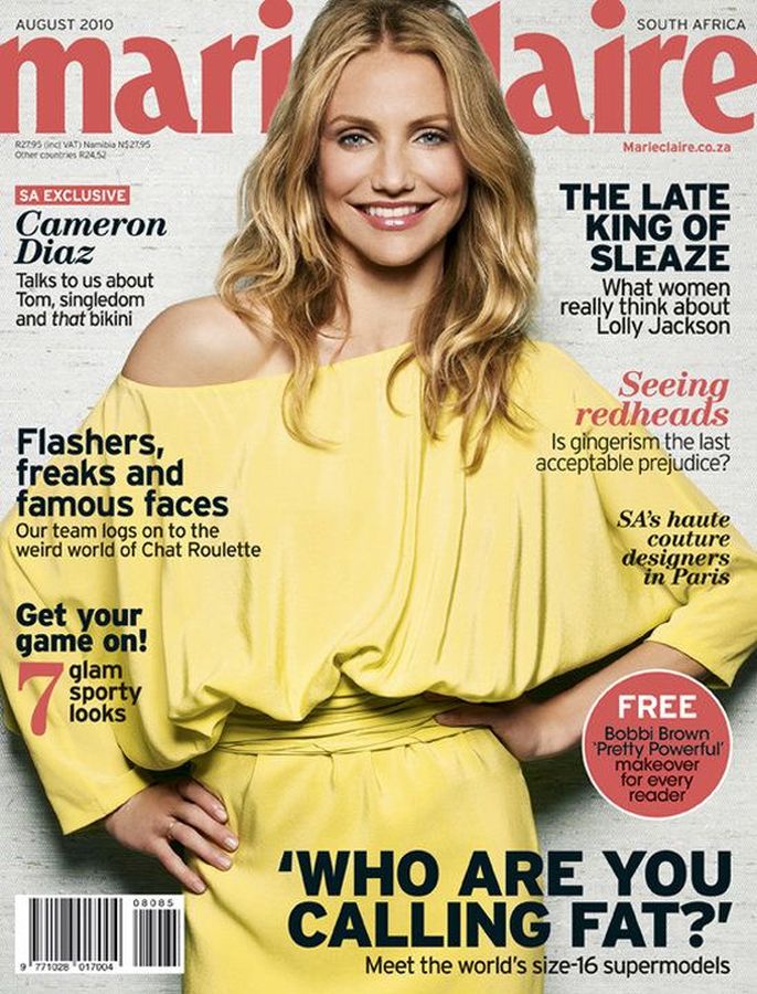 MARIE CLAIRE SOUTH AFRICA magazine side cover  August 2010