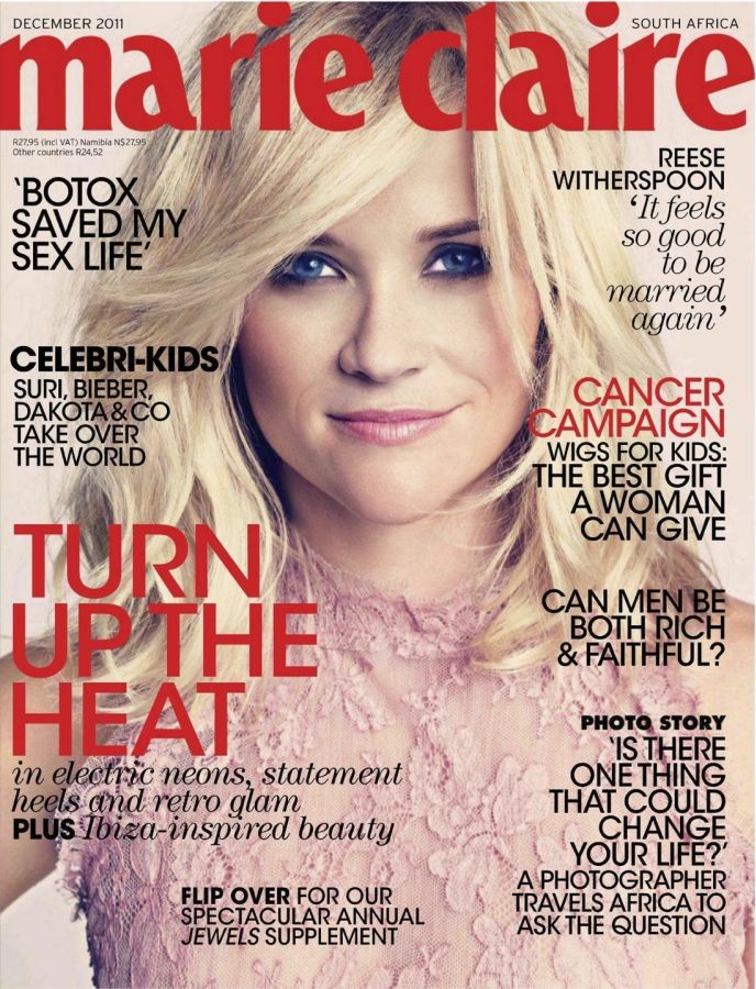MARIE CLAIRE SOUTH AFRICA magazine side cover  December 2011