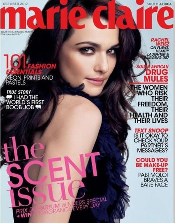 MARIE CLAIRE SOUTH AFRICA magazine side cover  October 2012