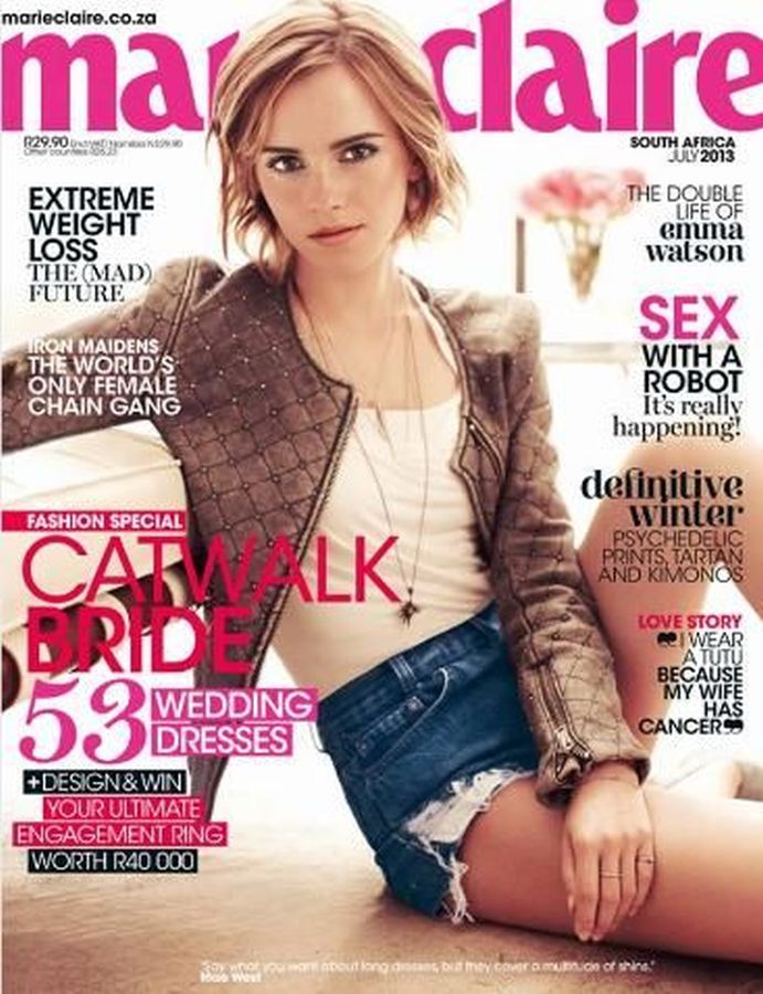 MARIE CLAIRE SOUTH AFRICA magazine side cover  July 2013