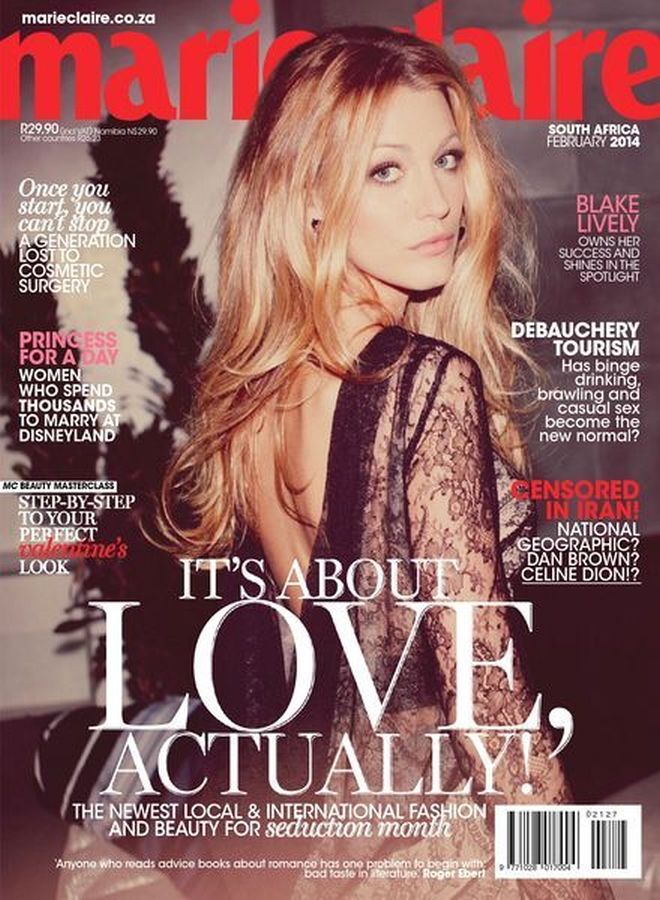 MARIE CLAIRE SOUTH AFRICA magazine side cover  February 2014