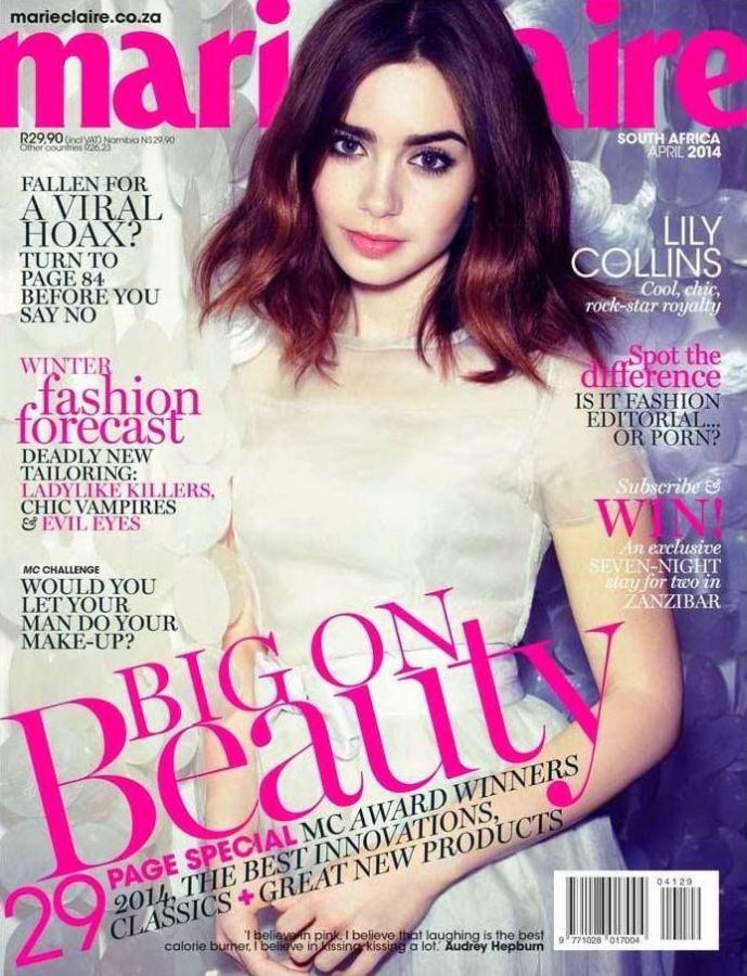 MARIE CLAIRE SOUTH AFRICA magazine side cover  April 2014