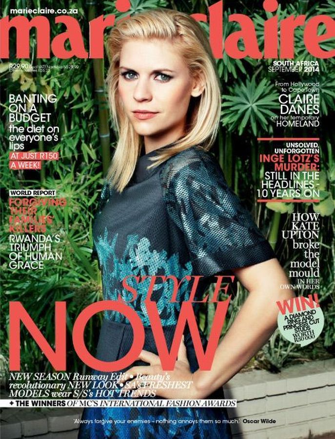 MARIE CLAIRE SOUTH AFRICA magazine side cover  September 2014