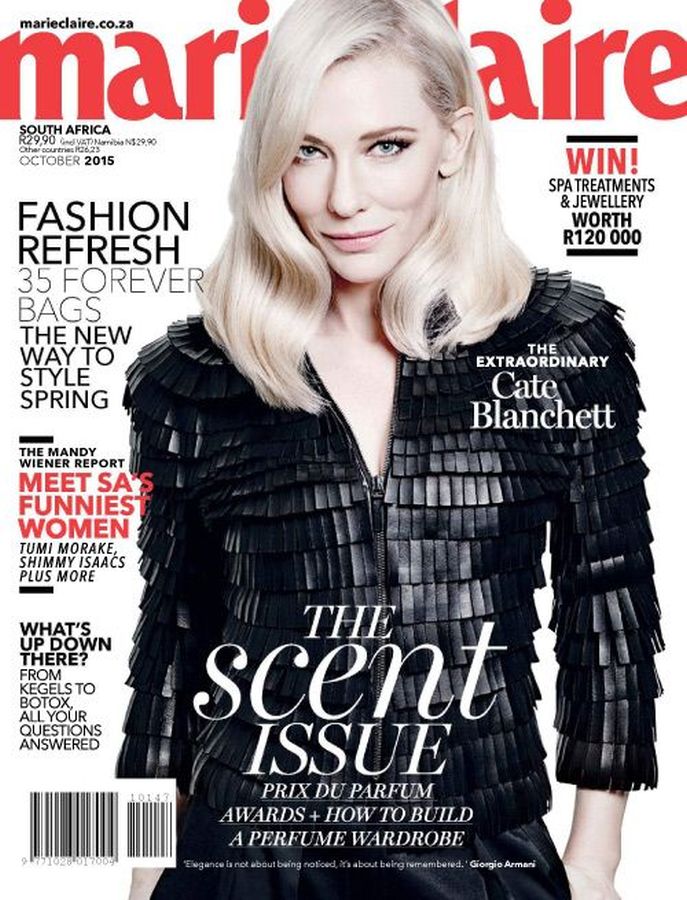 MARIE CLAIRE SOUTH AFRICA magazine side cover  October 2015