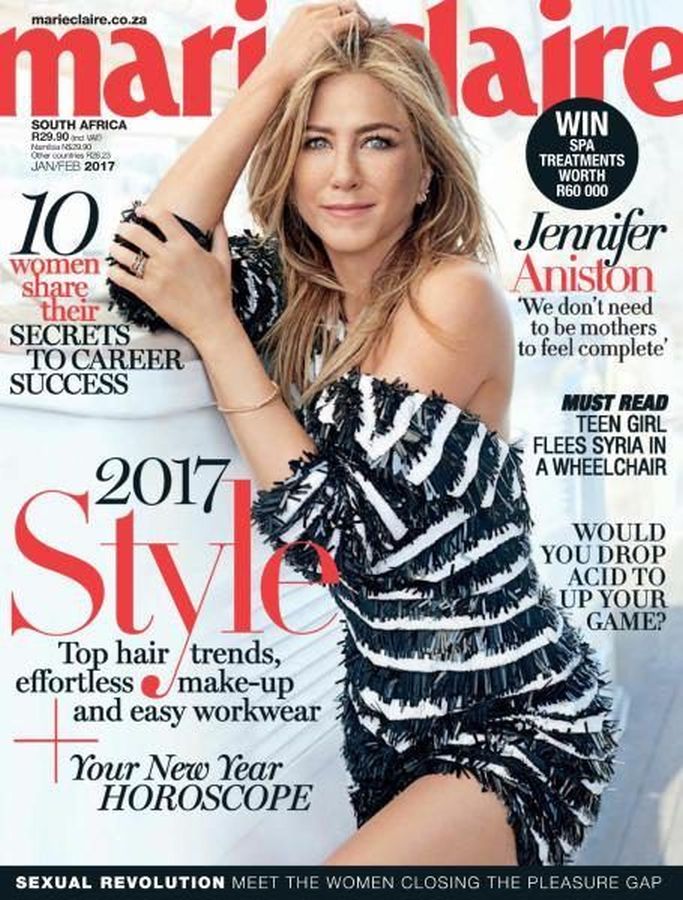 MARIE CLAIRE SOUTH AFRICA magazine side cover  January/February 2017