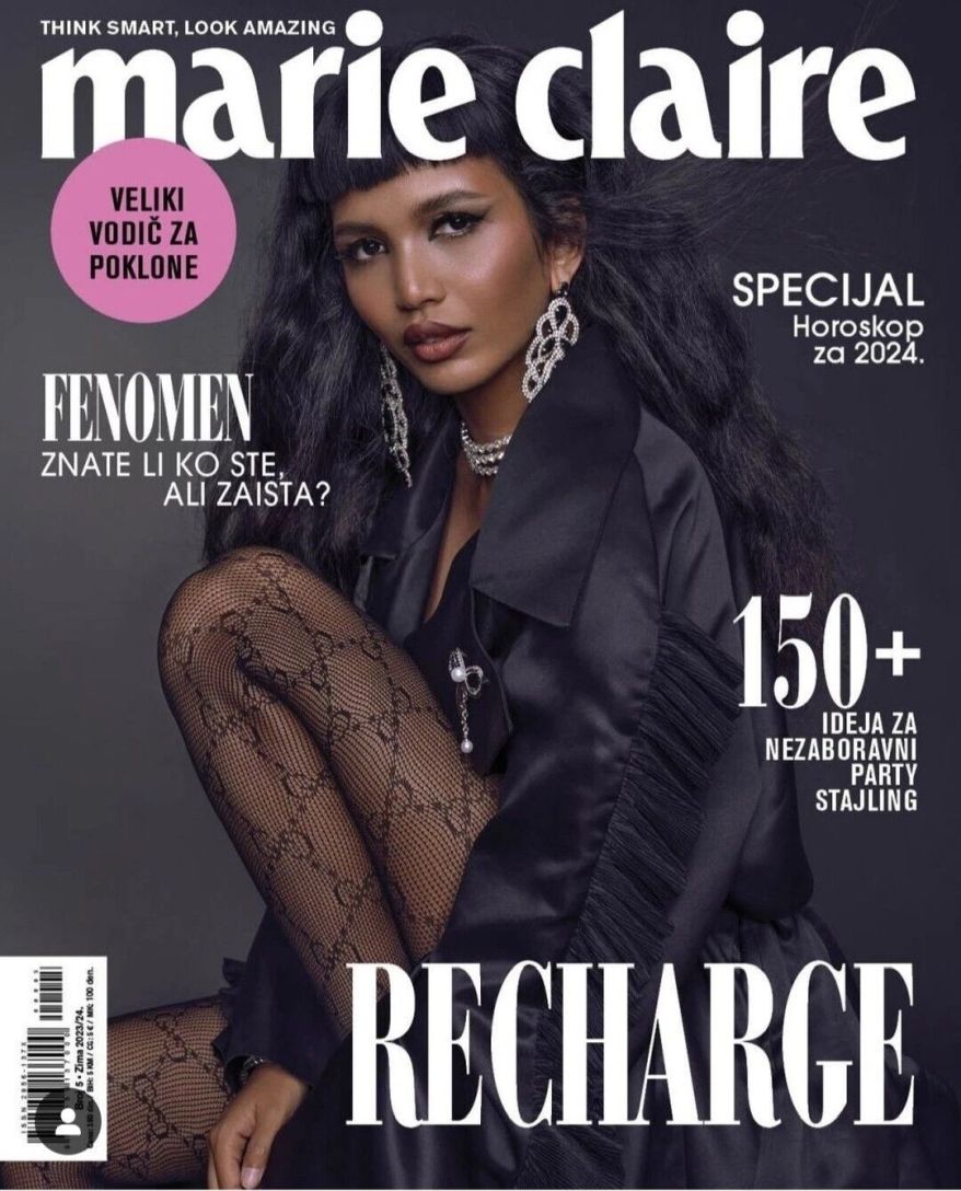 MARIE CLAIRE SERBIA magazine side cover  January/February 2024