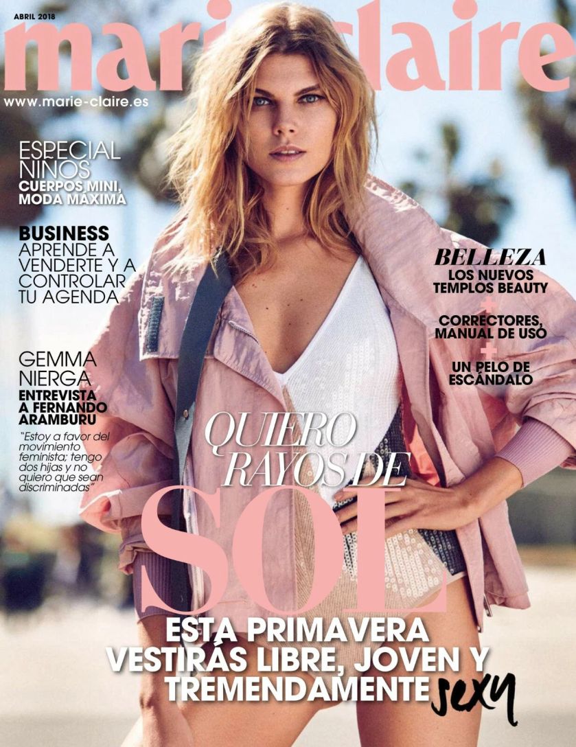 MARIE CLAIRE SPAIN magazine side cover  April 2018